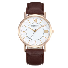Hot Selling Women Watches Rose Gold Border Dial Ladies Quartz Wristwatch Leather Strap Business Clock Work  Zegarki Damskie@50