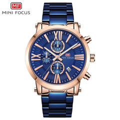 MINI FOUCS Fashion Sport Watch Chronograph Men Watch Waterproof Calendar Quartz Watch For Men Luxury Casual Military Clock Male