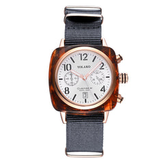 Men Watch Luxury Temperament Square Dial Canvas Watchband Analog Quartz Watch Man Reloj Hombre 2019 Men Wristwatch Clock