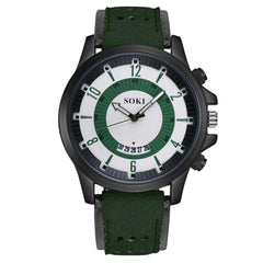 SOKI Men Watch Luxury Fashion Silica Gel Leather Quartz Analog watches men wrist watches day date relogios masculino