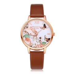 Women's Watches Butterfly Rose Gold Dial Ladies Simple Quartz Wristwatch Casual Clock Dress Gift Mujer Bayan Kol Saati@50