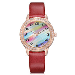 Women's Watches Casual watch De Mujer Zegarki Damskie Rainbow Dial Vintage Belt Ladies Exquisite Clock Bayan Saat@50
