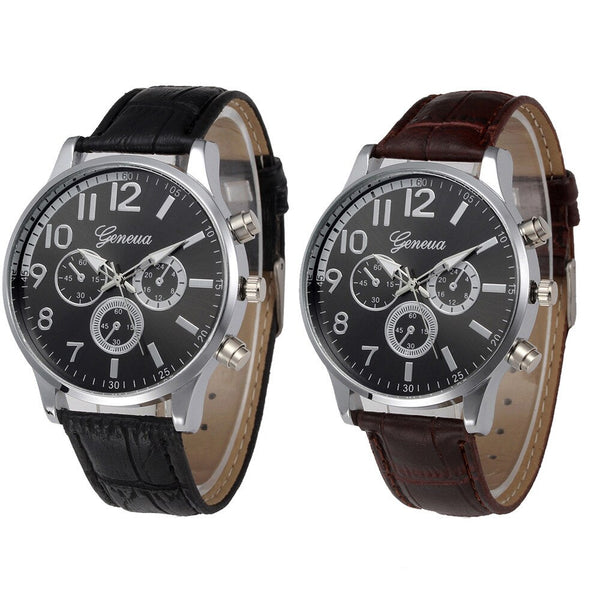 Men Wrist Watch Retro Design Leather Band Analog Alloy Quartz Watch vintage men wristwatch clock relogios masculinos