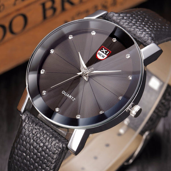 Men Watch Luxury Stainless Steel Quartz Military Sport Leather Band Dial Wristwatch Mens Reloj Hombre 2019 zegarek meski