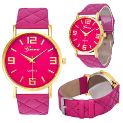 Women's Watches Fashion Geneva Brand Roman Numeral Simple Zegarki Damskie Montre Femme Acier Inoxydable@50