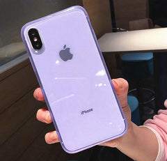 Colorful Transparent Silicone Frame Phone Case For iPhone 11 X XR XS Max 8 7 6 6SPlus Soft TPU Protection Cover For iPhone 11Pro
