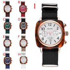 Men Watch Luxury Temperament Square Dial Canvas Watchband Analog Quartz Watch Man Reloj Hombre 2019 Men Wristwatch Clock