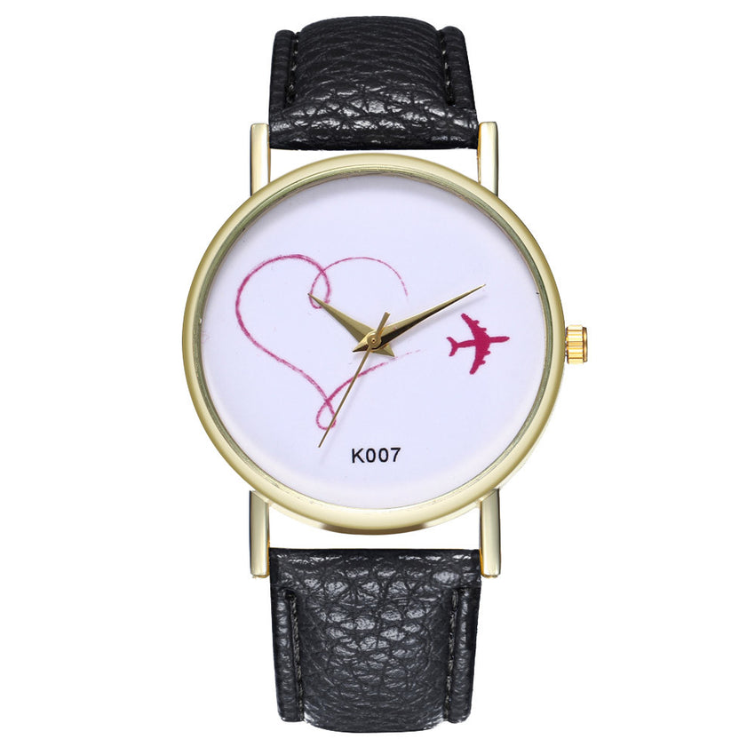 Women Watches Exquistite Simple Luxury Fashion Cute Airplane Pattern Female Watch Reloj De Mujer Kol Saati@50