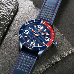 MINIFOCUS Fashion Men Watches 2019 Luxury Brand Leather Band Men's Watch Waterproof Mens Watches Quartz Calendar Date Wristwatch