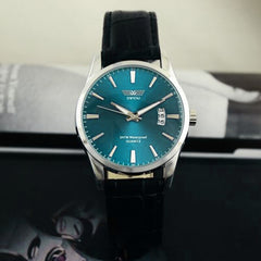 Man Wrist Watch Classic Luxury Black Leather Strap Calendar Quartz Date Wristwatch Mens Reloj Hombre 2019 saat erkek kol saati