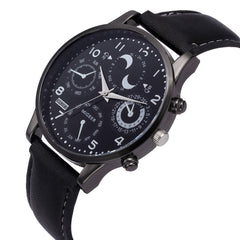 DISU Men Wrist Watch Retro Design Leather Band Analog Alloy Quartz watches men vintage men wristwatch clock relogios masculino