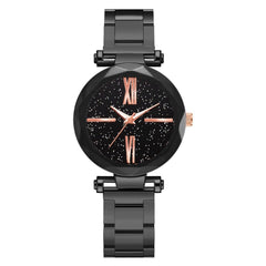 Minimalism Women Watches Luxury Ladies Quartz Wristwatch  Alloy Strap Starry Sky Dial Clock Fashion Gift Zegarki Damskie@50
