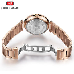 MINIFOCUS Diamond Women Watches Gold Waterproof Lady Watch For Woman Designer Brand Luxury Women Clock Fashion Women's Watches
