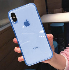 Colorful Transparent Silicone Frame Phone Case For iPhone 11 X XR XS Max 8 7 6 6SPlus Soft TPU Protection Cover For iPhone 11Pro