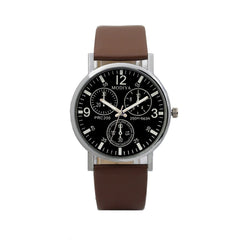 Men's Watch Three Eye Quartz Blue Glass Belt Watch Man new arrival in men wrist watches Reloj Hombre 2019 relogio masculino