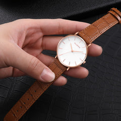 Men's Watch Leather Military Casual Analog Quartz Business watch man new arrival in men wrist watches relogios masculino