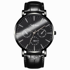Men Watches Leather Band Sports Clock Analog Quartz Wristwatch Mens Relojes Hombre 2019 erkek kol saati zegarek meski