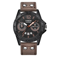Men's Watch Fashion Leather Stainless Steel Sport Analog Quartz Wristwatch Mens Reloj Hombre 2019 zegarek meski