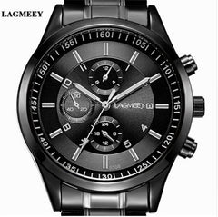 Watch men Luxury Full Steel Watch Masculino Relogio Men's Sports Business Erkek Kol Saati Dress Wristwatch Chronograph relogio