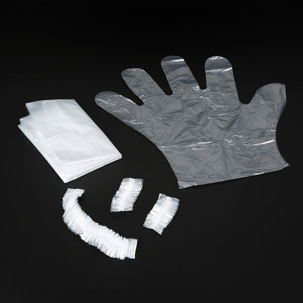 5 Packs Salon Stylist Plastic Clips Brush Hair Cap Ear Cover Gloves kits one-off Convenient Complete Hair Paints Coloring Tools