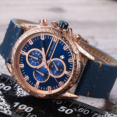 MINI FOCUS Fashion Men Watch Leather Strap Men Sports Watches Mens 2019 Luxury Brand Men's Wristwatch Quartz Business Male Clock