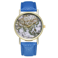 World Map Pattern Women Watches Exquistite Simple Fashion Montre Femme Acier Inoxydable Relogio Feminino High Quality Clock@50