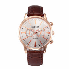 DISU Men Wrist Watch Retro Design Leather Band Analog Alloy Quartz Watches Men vintage men wristwatch clock mens wrist watches