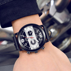 Men's watch Couple Leather Band Analog Quartz Round Business Wrist Watch Man watches mens 2019 relogios masculinos