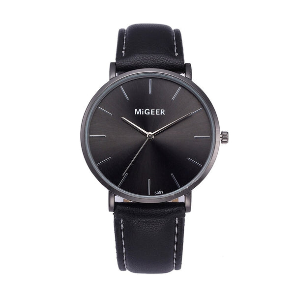DISU Men Wrist Watch Design Leather Retro Leather Band Analog Alloy Quartz watch man unique watch for men relogios masculino