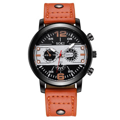 Men's watch Couple Leather Band Analog Quartz Round Business Wrist Watch Man watches mens 2019 relogios masculinos