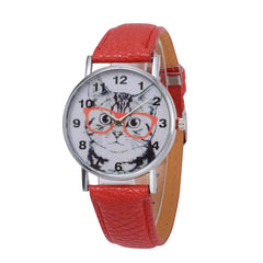 Women's Watches Fashion Geneva Brand Roman Numeral Cat Pattern Quartz Watch The Current Popular Factor @50