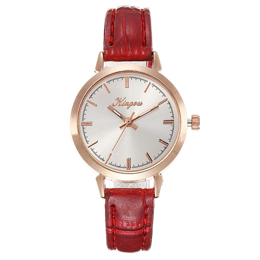 New Women's Watches Scale Rose Gold Shell Disc Fashion Ladies Leather Strap  Simple Clock  Wristwatch Luxury Bayan Kol Saati@50