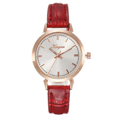 New Women's Watches Scale Rose Gold Shell Disc Fashion Ladies Leather Strap  Simple Clock  Wristwatch Luxury Bayan Kol Saati@50