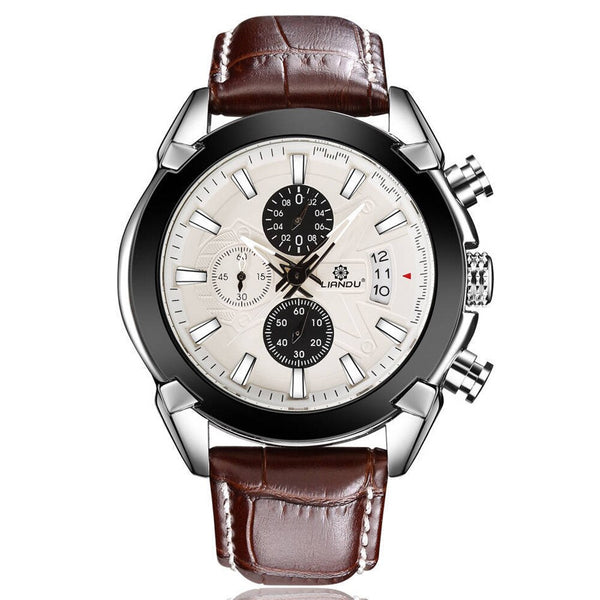 LIANDU Mens Wrist Watch Luxury Fashion Leather Glass Quartz Analog Watch Man Reloj Hombre 2019 Men Wristwatch Clock