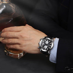 LIANDU Mens Wrist Watch Luxury Fashion Leather Glass Quartz Analog Watch Man Reloj Hombre 2019 Men Wristwatch Clock