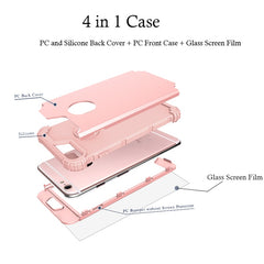 360 Shockproof Armor Phone Cases For iPhone 7 6 6s Plus Case 3 in 1 Hybrid PC + TPU Cover For Samsung Galaxy S8 Plus Screen Film