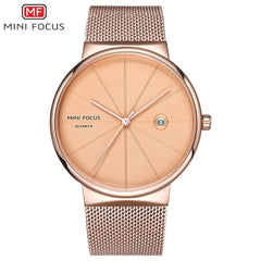 MINI FOCUS Fashion Creative Men Watch Luxury Brand Simple Style Mens Watches Quartz Stainless Steel Band Casual Men's Watches
