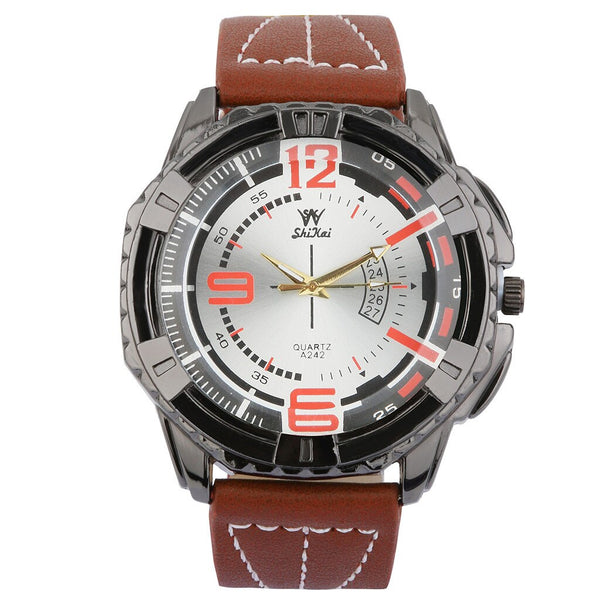 Men Watches Luxury Business Large Dial Fashion Leather Belt Quartz Watch Man relojes hombre 2019 horloges mannen orologio uomo