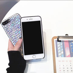 Fashion Snake Scales Glitter Sequins Case For iphone 7 6 6s Plus Cover Slim Soft PU Leather Phone Cases Laser Shinning Shell New