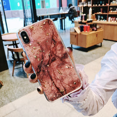 Gold Foil Bling Marble Phone Case For iPhone X Soft TPU Cover For iPhone 7 8 6 6s Plus Shining Glitter Case Coque Funda
