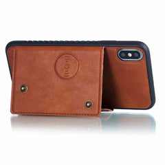 TIKITAKA Multi Card Holders Wallet Case For iPhone 11Pro Xs Max XR X Magnet Buckle Cover for iPhone 6 6S 7 8 Plus Bracket Case