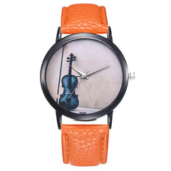 Women's Watches Bayan Kol Saaty Fashion Simple Violin Pattern Watch Reloj De Mujer Montre Femme Acier Inoxydable @50