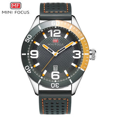 MINIFOCUS Fashion Men Watches 2019 Luxury Brand Leather Band Men's Watch Waterproof Mens Watches Quartz Calendar Date Wristwatch