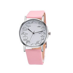Man Watch Retro Design Lovely Cartoon Cat Leather Band Analog Alloy Quartz Montre Homme 2019 Men Wristwatch Clock orologio uomo