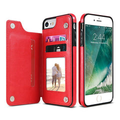 Retro PU Leather Case For iPhone X 6 6s 7 8 Plus XS 5S SE Multi Card Holders Phone Cases For iPhone XS Max XR 10 Cover