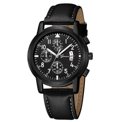 Men's Watch Fashion Luxury Leather Band Date Analog Quartz Diamond Watch Man new arrival in men wrist watches relogio masculino