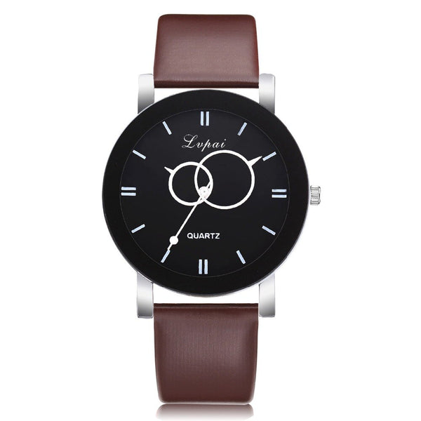 Minimalism Watches Women Circle Pattern Dial Ladies Simple Quartz Wristwatch Business Clock Leather Strap Relojes Para Mujer@50