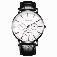 Men Watches Leather Band Sports Clock Analog Quartz Wristwatch Mens Relojes Hombre 2019 erkek kol saati zegarek meski