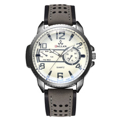 Men Watch Quartz High Quality Leather Blu Ray Glass Clock Watch Mens new arrival in men wrist watches relogios masculinos