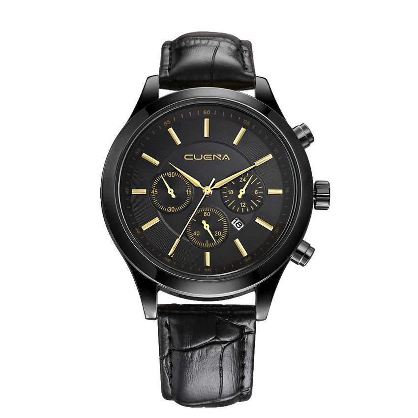 Men's Watch Leather Military Alloy Analog Quartz  Business Date Wristwatch Mens Montre Homme 2019 zegarek meski orologio uomo